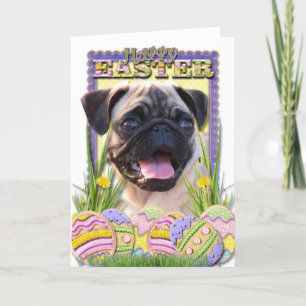 Cartão De Festividades Easter Egg Cookies - Pug
