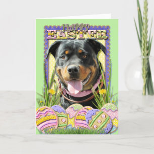 Cartão De Festividades Easter Egg Cookies - Rottweiler
