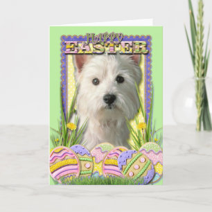 Cartão De Festividades Easter Egg Cookies - West Highland Terrier