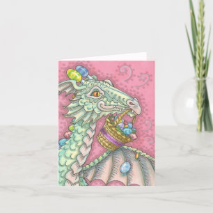 Cartão De Festividades EASTER EGG DRAGON Fantasy Spring NOTE CARD Blank
