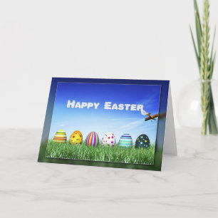 Cartão De Festividades Easter Egg Skywriting Greeting Card