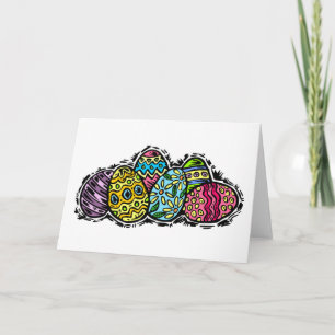 Cartão De Festividades Easter Eggs