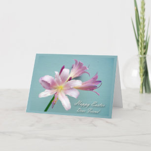 Cartão De Festividades Easter for Dear Friend, Resurrection Lily