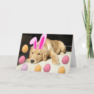 Cartão De Festividades Easter Golden Retriever