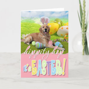 Cartão De Festividades Easter - Golden Retriever - Frank