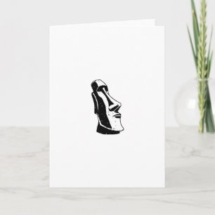 Cartão De Festividades Easter Island Head