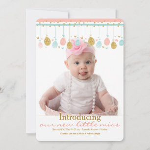 Cartão De Festividades Easter Mobile Photo Birth Announcement