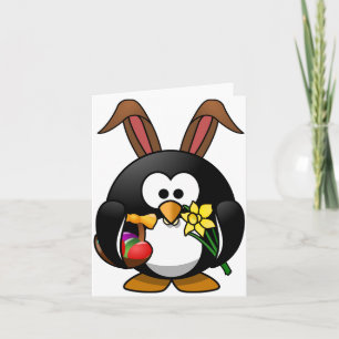 Cartão De Festividades Easter Penguin