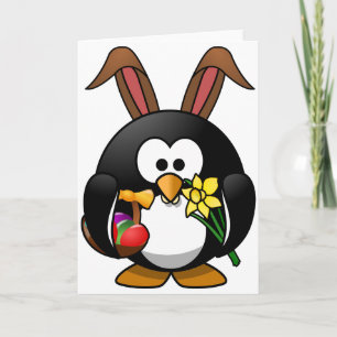 Cartão De Festividades Easter Penguin