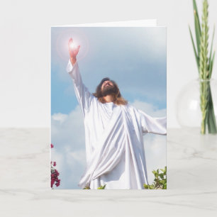 Cartão De Festividades Easter Ressurected God Jesus Christ Greeting Card