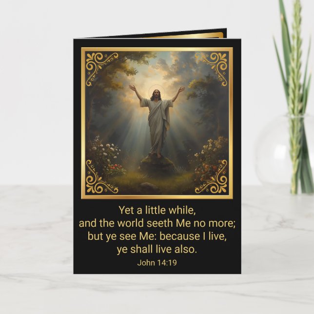 Cartão De Festividades Easter Resurrection Religious (Frente)