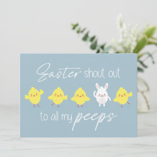 Cartão De Festividades "Easter shout out to all my peeps" fun elegant