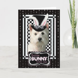 Cartão De Festividades Easter - Some Bunny Loves You - Westie