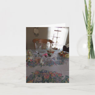 Cartão De Festividades Easter Table Setting, Blessings