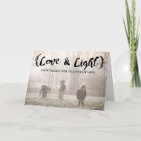 Ebony Elegant Sketch Love & Light Holiday Photo
