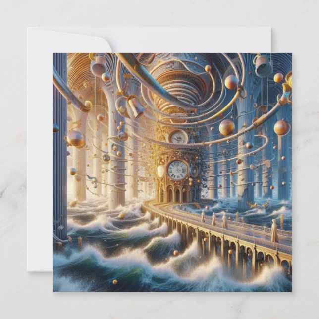 Cartão De Festividades Ecos de 73: O Labirinto do Oceano Cronos (Frente)