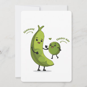 Cartão De Festividades Edamame EdaBay-Bay Engraçada Gravidez Nova Mãe