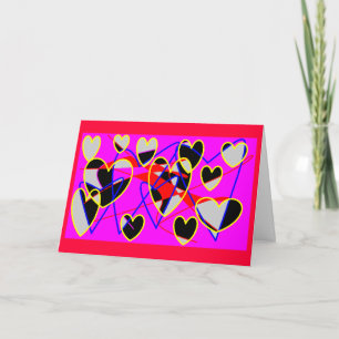 Cartão De Festividades Edgy Hearts