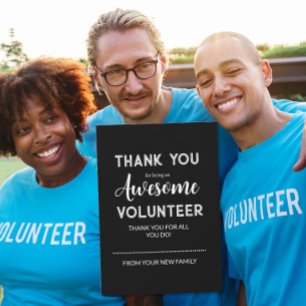 Cartão De Festividades Edição incrível obrigado Agradecimento ao Voluntár