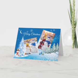 Cartão De Festividades Editable Christmas card with personal photos