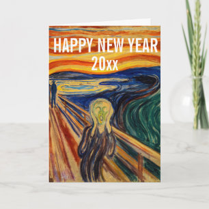 Cartão De Festividades Edvard Munch - Feliz ano novo do Gritar