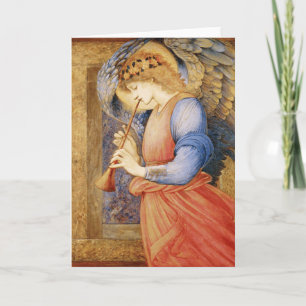Cartão De Festividades Edward Burne-Jones - Um Anjo Tocando um Flautim