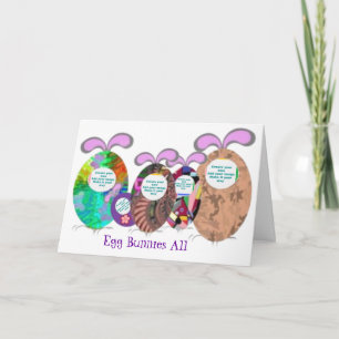 Cartão De Festividades Egg Bunnies family add your photo