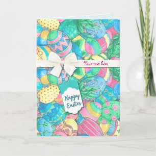 Cartão De Festividades Egg-stavaganza Pastel Easter Eggs