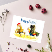 Egg Theif Vintage Funny Jenny Nyström Páscoa