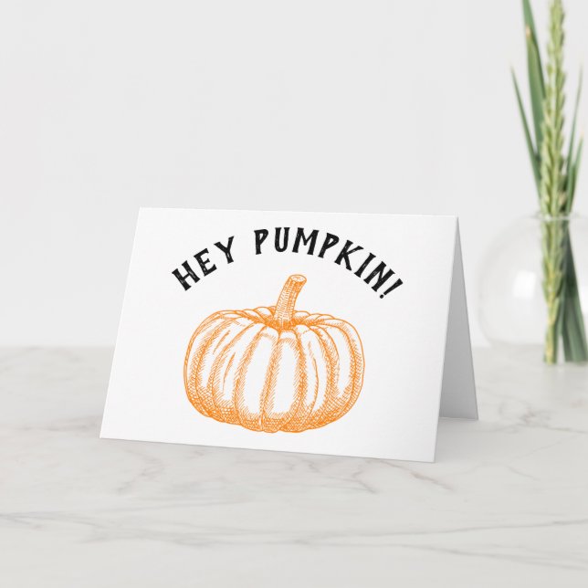 Cartão De Festividades Ei Pumpkin Happy Fall Seasonal Card (Frente)