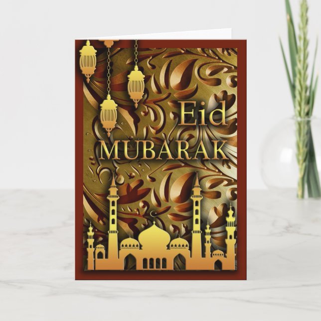 Cartão De Festividades Eid Mubarak (Frente)
