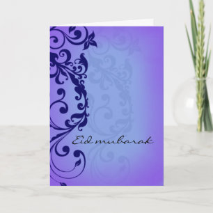 Cartão De Festividades Eid mubarak - deep purple greeting card