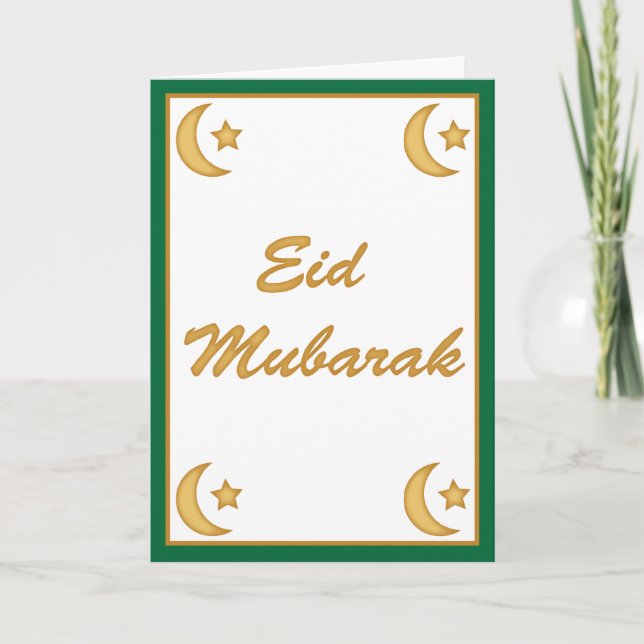 Cartão De Festividades Eid Mubarak Eid al Fitr Card (Frente)