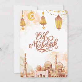 Cartão De Festividades Eid Mubarak feliz islâmico