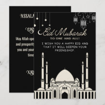 Eid Mubarak Mesquita Negra