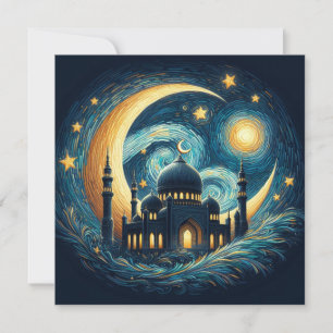 Cartão De Festividades Eid Mubarak Ramadan Texto de Saudações Personalizá
