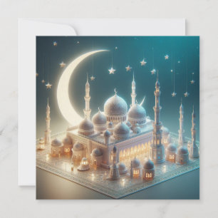 Cartão De Festividades Eid Mubarak Saudações Personalizáveis