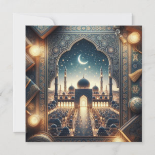 Cartão De Festividades Eid Mubarak Saudações Personalizáveis