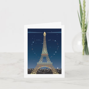 Cartão De Festividades Eiffel Tower Valentine note card