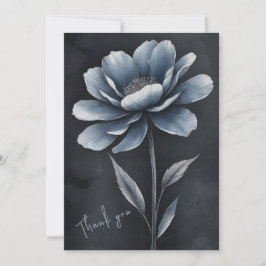 Cartão De Festividades Einzelne Blume Danke Thank You Karte Grußkarte