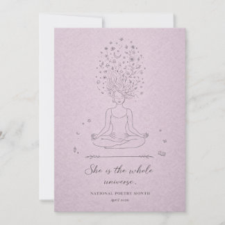 Cartão De Festividades Ela É a Mulher Celestial Poesia do Universo Inteir