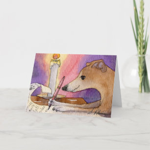 Cartão De Festividades Ela gostava de escrever sua lista de Natal cedo