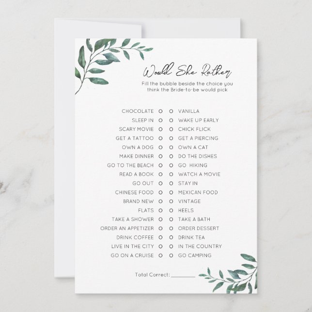 Cartão De Festividades Ela Quer Jogar Chá de panela? (Frente)