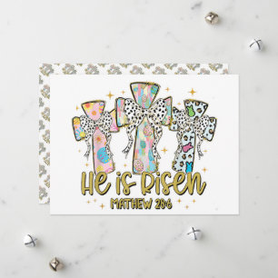 Cartão De Festividades Ele Está Risado: Uma Celebração De Páscoas Radiant