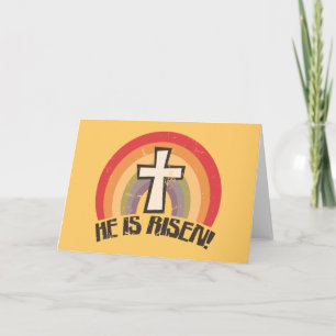 Cartão De Festividades Ele Está Riscado De Páscoa Religiosa