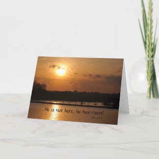 Cartão De Festividades Ele não está aqui; ele é Risen | Luke 24 v 6