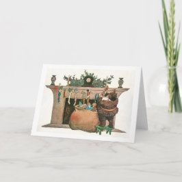Cartão De Festividades Ele não falou uma palavra de Vintage Santa Claus