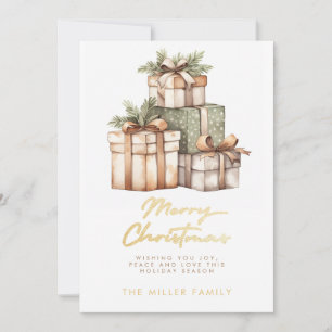 Cartão De Festividades Elefante Branco do Exchange de Presente de Natal