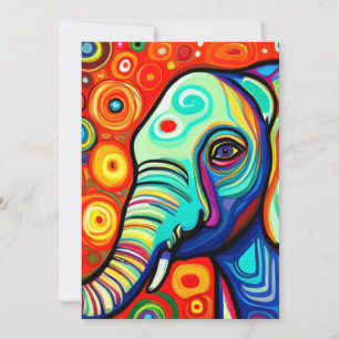Cartão De Festividades Elefante excêntrico