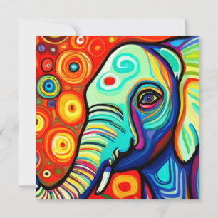 Cartão De Festividades Elefante excêntrico